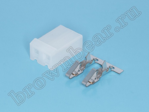 Разъем питания 2 контакта, гнездо на кабель, шаг 5.08 мм MHU-2