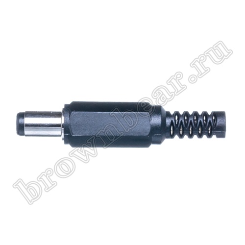 Разъем питания штырьковый DC штекер 1.5 х 5.5 мм, на кабель c амортизатором DJK-11G фото 3