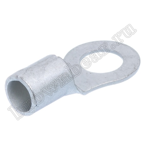 Клемма кольцевая обжимная тип "O" 6.4 мм, на провод 10.0мм², неизолированная, кратно 100шт. TR-8-6 фото 2