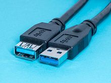 Кабель (шнур) USB 3.0, тип А - A, вилка - гнездо, 1.8 метра
