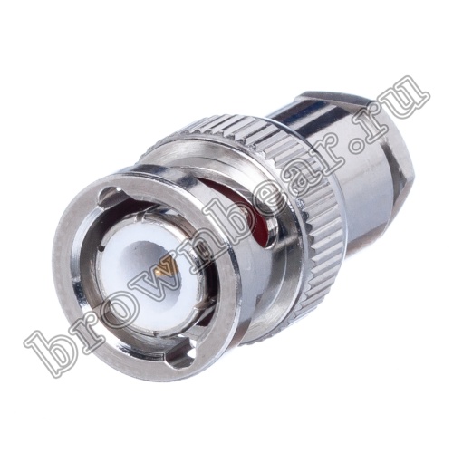 Разъем BNC штекер на кабель RG-59, пайка BNC-S59P