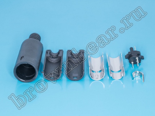 Вилка mini DIN 3 контакта на кабель MDN-3M фото 4