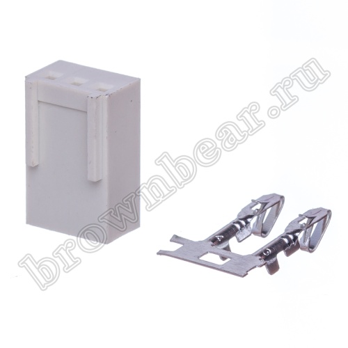 Разъем питания 3 контакта, гнездо на кабель, шаг 2.54 мм HU-3 фото 6