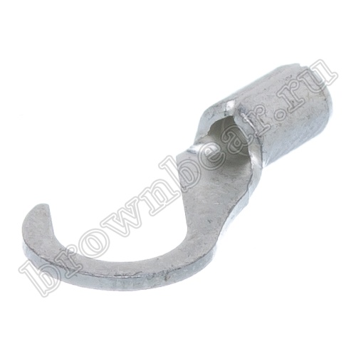 Клемма крюк тип "C" 5.3 мм на провод 0.5 - 1.5 мм², неизолированная,  кратно 100шт. TC-1.25-5