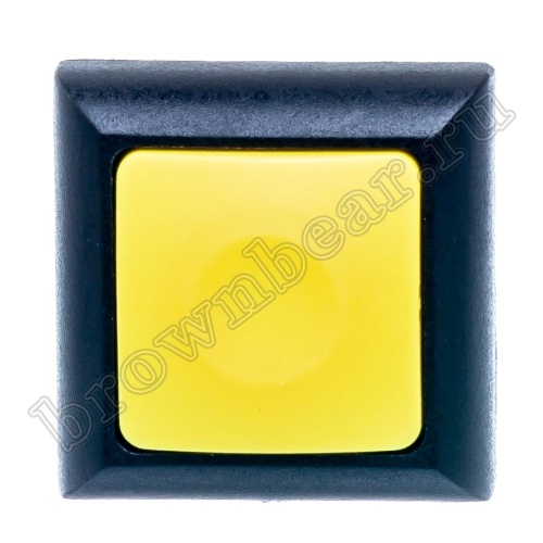 Кнопка влагозащищенная IP67 без фиксации, квадратная на блок, НР, желтая PSW-8-Y фото 5