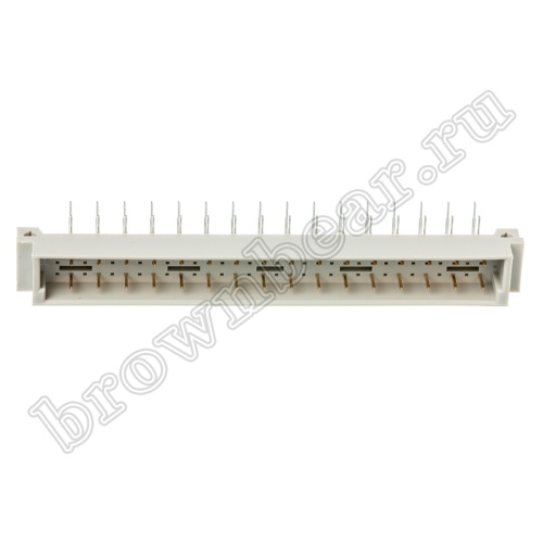 Разъём DIN 41612 32 контакта, вилка, прямой угол, чётный, 3 ряда фото 7