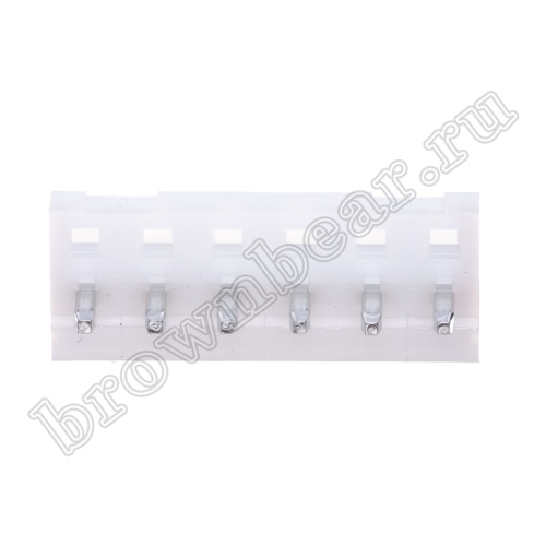 Разъем питания 6 контактов, вилка на плату, шаг 3.96 мм PWL-6 фото 5