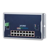 WGS-4215-16P2S Промышленный управляемый L2 коммутатор Planet, 16 PoE портов 1Гбит/с, 2 порта SFP 1Гбит/с