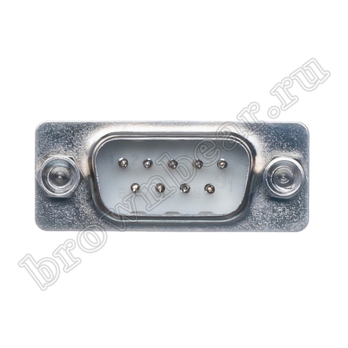 Разъем D-SUB   9 контактов, вилка на плату, вертикальный с крепежными стойками DBS-9M фото 6