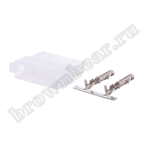 Разъем питания 4 контакта, гнездо на кабель, к дисководу, шаг 5.08 мм TH-4F фото 2