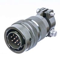 Разъём промышленный байонет MIL-26482 Series I серии HVMS 10 контактов, вилка на кабель