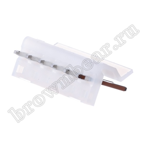 Разъем питания 6 контактов, вилка на плату, шаг 3.96 мм PWL-6 фото 6