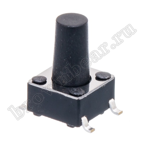 Кнопка тактовая SMD, 6х6 мм, h=9.5, 4 контакта SWT-34-95