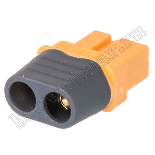 Разъем питания XT60 для АКБ, 2 контакта, розетка на кабель с кожухом XT60H-F.G.Y фото 3