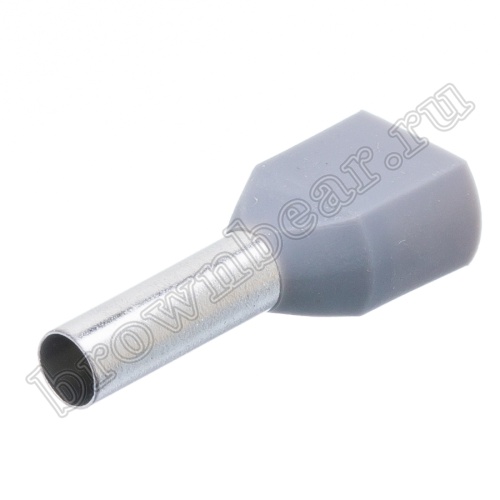 Кабельный наконечник штыревой втулочный изолированный НШВИ2 12 мм, под опрессовку на провод 4.0 мм², упаковка 100шт. TIC2-4.0-12