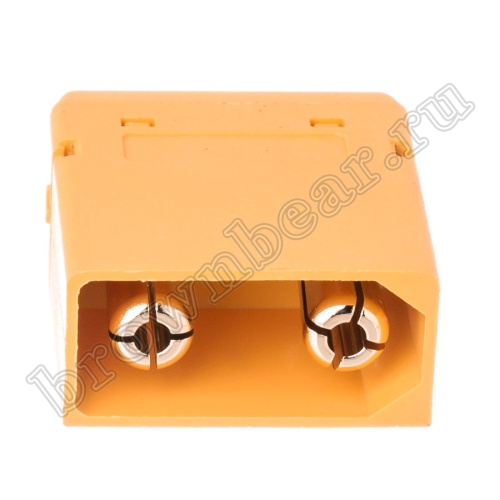 Разъем питания XT90 для АКБ, 2 контакта, штекер на плату угловой XT90PW30-M.G.Y фото 4