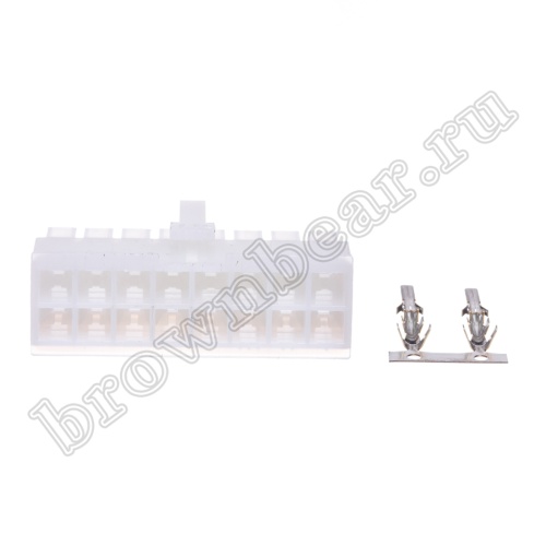 Разъем питания Mini-Fit 16 контактов, гнездо на кабель, шаг 4,2мм MF-16F фото 3