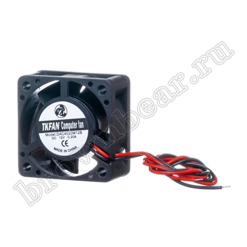 Вентилятор для корпуса 40х40х20, DC 12В, 0.20А, подшипник качения (DAC4020M12B) фото 5