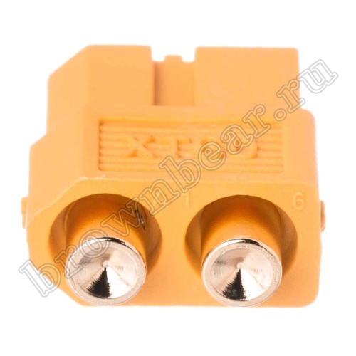 Разъем питания XT60 для АКБ, 2 контакта, розетка на плату XT60PB30-F.G.Y фото 3