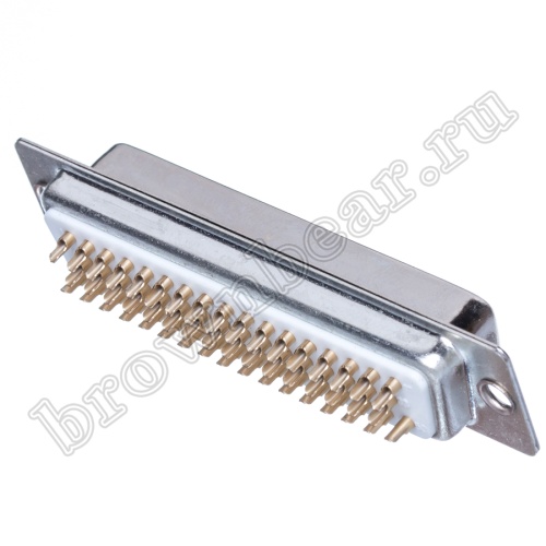 Разъем D-SUB 50 контактов,  гнездо на кабель, пайка DB-50F фото 5