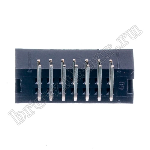 Разъем IDC 2х7 вилка на плату, шаг 2.54мм, прямой угол BH-14R фото 4