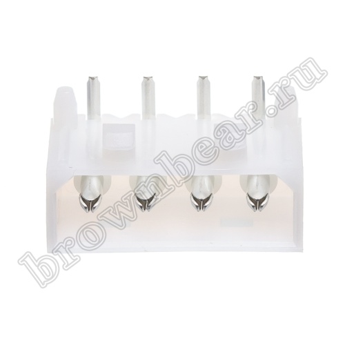 Разъем питания 4 контакта, вилка на плату прямой угол, к дисководу, шаг 5.08 мм THP-4MR фото 2