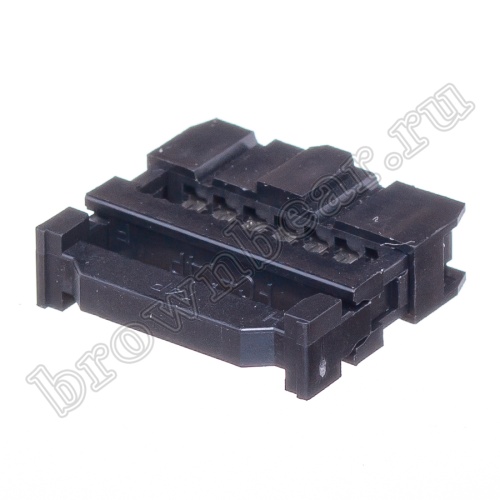 Разъем IDC 2х7 розетка на плоский кабель, шаг 2.54мм IDC-14 фото 3