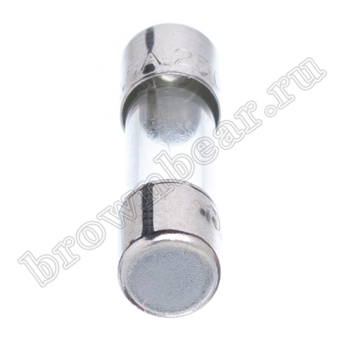 Предохранитель 5х20 мм, цилиндрический, стеклянный, быстрый, 2.5А/250В (GFE) фото 2