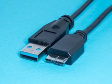 Кабель (шнур) USB 3.0, тип А - micro USB, вилка-вилка, 1.8 метра