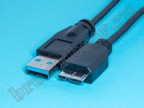 Кабель (шнур) USB 3.0, тип А - micro USB, вилка-вилка, 1.8 метра