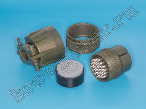 Разъём Amphenol серии MS, 24 контакта, розетка на кабель, тип 24, резьбовой MS3106E-24-28S фото 4