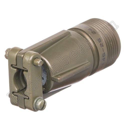 Разъём Amphenol серии MS, 4 контакта, розетка на кабель, тип 14S наружная резьба MS3101E-14S-2S фото 3