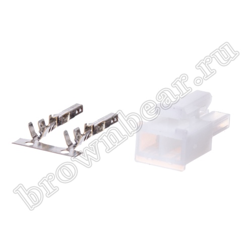 Разъем питания Mini-Fit 2 контакта, гнездо на кабель, шаг 4,2мм, ключ тип 2 MF-2FK фото 4