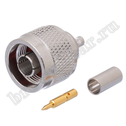 Разъем N Amphenol, штекер на кабель RG-58, обжимной 082-5375-RFX фото 11