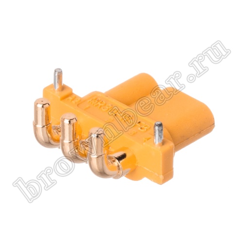Разъем питания MR30 для АКБ, 3 контакта, розетка на плату угловая MR30PW30-F.G.Y фото 4