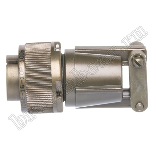 Разъём Amphenol серии MS, 3 контакта, вилка на кабель, тип 16, резьбовой MS3106E-16-10P фото 6