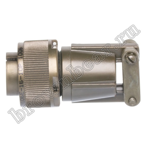 Разъём Amphenol серии MS, 3 контакта, вилка на кабель, тип 16, резьбовой MS3106E-16-10P фото 3