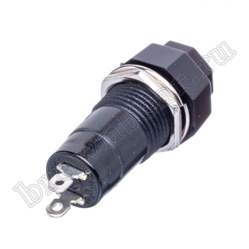 Кнопка с фиксацией, восьмиугольная на блок, НР, 220В, черная PSW-6FA-B фото 3