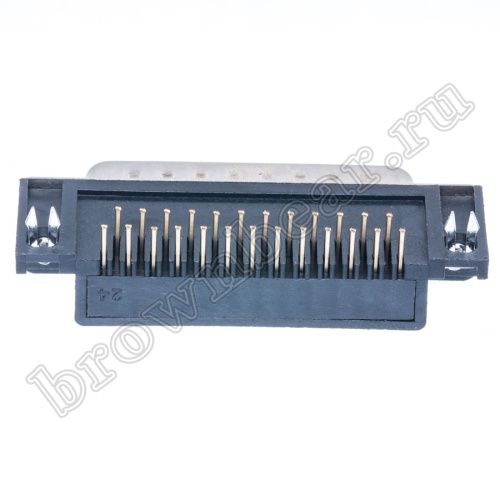 Разъем D-SUB 25 контактов, вилка на плату, прямой угол  9.4мм DRB-25MB фото 6