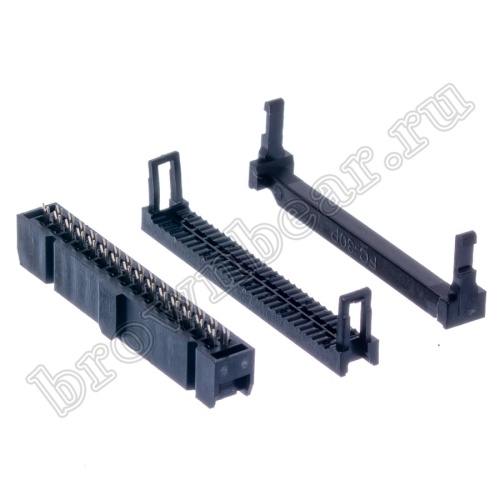 Разъем IDC 2х15 розетка на плоский кабель, шаг 2.54мм IDC-30 фото 5