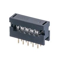 Разъем IDC 2х5 контактов на плату для наколки на шлейф, шаг 2.54мм FDC-10