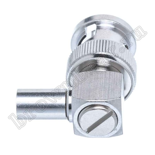 Разъем BNC штекер на кабель RG-58, угловой, обжим BNC-LC58P фото 2