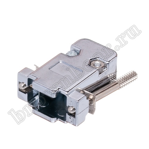 Корпус разъема D-SUB  9 контактов с удлиненными винтами, металлизированный, тип 2 DNT-9C