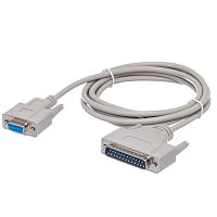 Кабель (шнур) нуль-модемный DB25M-DB9F, 8 проводов, 2 метра