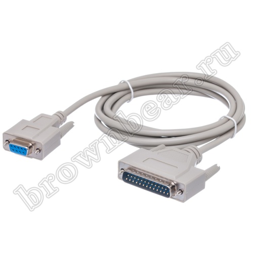 Кабель (шнур) модемный DB9F-DB25M, 9 проводов, 1.8 метра фото 2