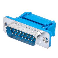 Разъем D-SUB  15 контактов, вилка на плоский кабель DI-15M