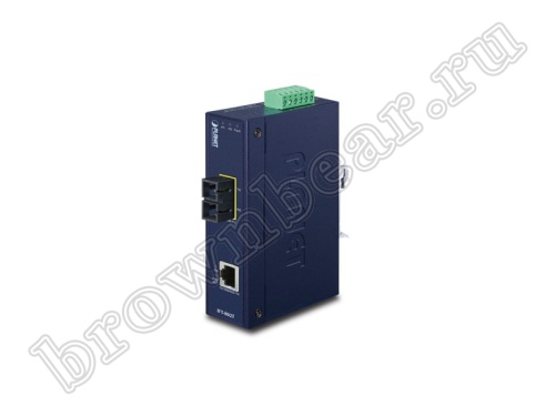 IFT-802T Промышленный неуправляемый медиаконвертер Planet 1 порт 10/100Мб/с, 1 порт SC MM 100Мб/с, 2км