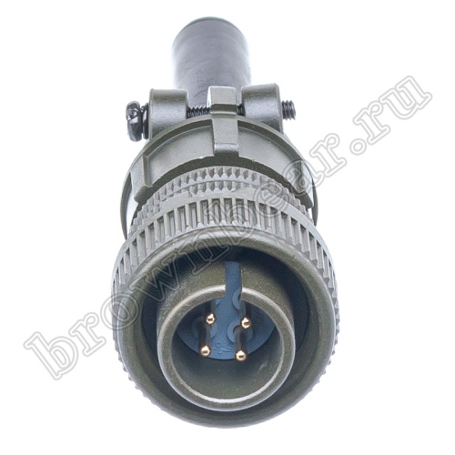 Разъём промышленный круглый MIL-5015 серии MS 4 контакта, вилка на кабель фото 2