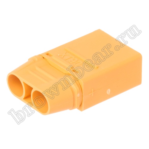 Разъем питания XT90 для АКБ, 2 контакта, штекер на кабель с кожухом XT90H-M.G.Y фото 5