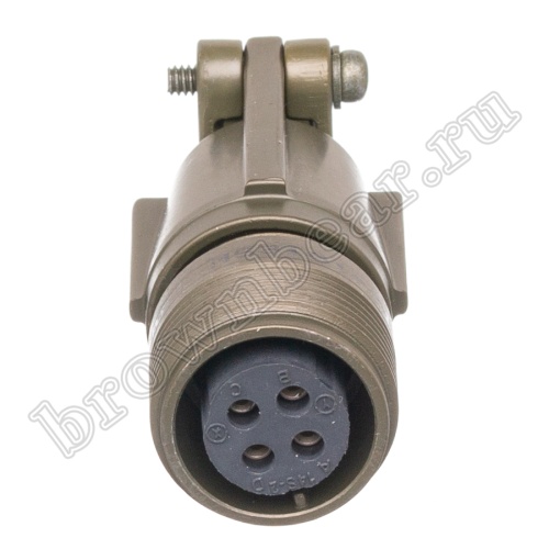 Разъём Amphenol серии MS, 4 контакта, розетка на кабель, тип 14S наружная резьба MS3101E-14S-2S фото 6